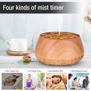 Difusor de aroma, difusor de aceite esencial de 400ml, grano de madera con temporizador, humidificador de niebla fría para habitación grande, apagado automático sin agua - Product Image 3