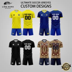 Camiseta de Fútbol Personalizada con Cuello en V, Impresión por Transferencia de Calor, 100% Poliéster, Secado Rápido, Transpirable, Talla Grande, Unisex, Ropa Deportiva - Product Image 2