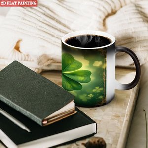 Outdoor Lawn Picnic Drinking Mug Frosted Black 11oz Ceramic Heat Sensitive <b>Magic</b> Cup - Product Image 3