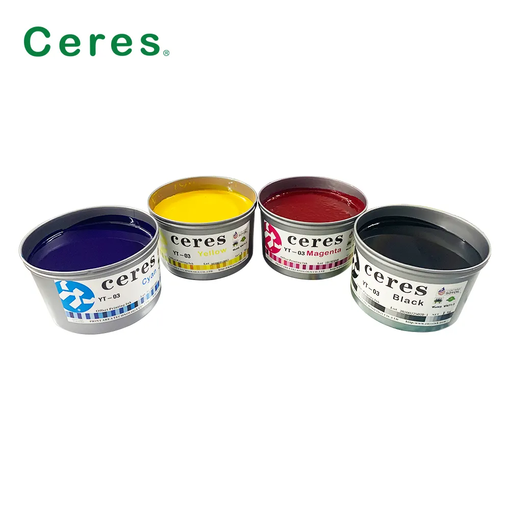 Ceres расширенный лист офсетной печатной краски, офсетная печать CMYK 4 цветных чернил производитель