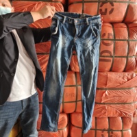 Prix d'usine, vente en gros de vêtements de marque d'occasion, lots de jeans amples usagés