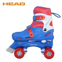 Patins à roulettes doubles réglables HEAD 54 mm en PU pour enfants, avec protection en PVC et roues lumineuses, 4 roues réglables