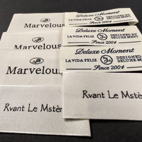 Étiquettes tissées en bois pour vêtements, en coton doux, non irritant, respectueux de la peau, pour fabricants de vêtements