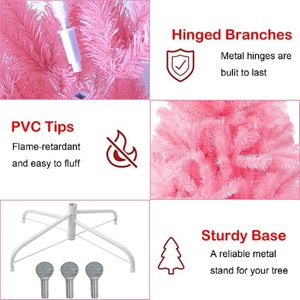 Factory Wholesale Direct Sale 2025 New Product Merry Christmas Decorations Large Pink Artificial Plastic <b>Tree</b> for Shopping Mall - Product Image 3