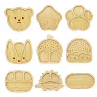 2024 nouveau produit bambou assiette bol avec ventouse 2-en-1 tasse à eau bavoir en bois cuillère fourchette ensemble de vaisselle