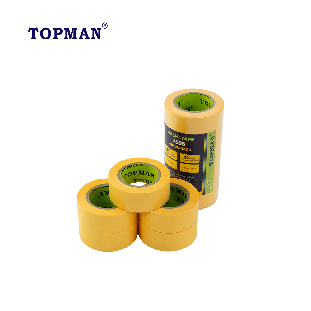 High Temperature UV Resistant Washable Automotive Painters Tape Medium Adhesive Orange Eco-Friendly General Purpose Washi