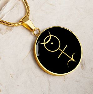 สร้อยคอแฟชั่นทันสมัย ชุบทอง 18k ทำจากสแตนเลสสตีล จี้รูปทรงมอนดาห์ ยอดนิยม ไม่หมอง ไม่ก่อให้เกิดอาการแพ้ - Product Image 3