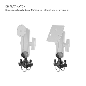 Soporte de manillar VINmounts de aluminio de 1.5 pulgadas con cabezal esférico para motocicleta, base de riel de doble perno en U ajustable 360° - Product Image 4