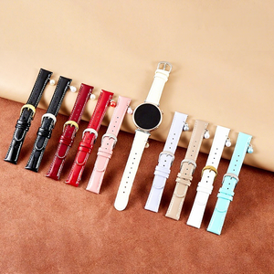 Bracelet de montre Lionorm Fashion en cuir pleine fleur verni avec perles pour femmes, 18 mm, à dégagement rapide, bracelet de remplacement pour montre connectée - Product Image 1