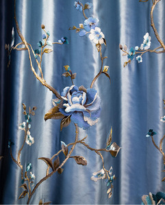 Tende Trasparenti a Doppio Strato con <span class=keywords><strong>Stampa</strong></span> Paesaggistica Cinese <span class=keywords><strong>su</strong></span> Cotone e Lino, Drappeggi per Camera da Letto con Mantovana - Product Image 2