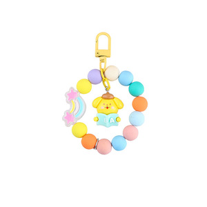 Mignon dessin animé petite poupée résine perles colorées arc-en-ciel pendentif bracelet à bricoler soi-même fille perlée téléphone charme - Product Image 5