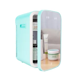 HOT SELLING 8L makeup refrigerator mini fri for bedroom customize display beauty refrigeratore with mirror cosmetic refrigerator