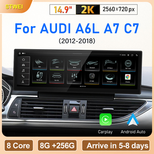 วิทยุติดรถยนต์ระบบแอนดรอยด์ขนาด 14.9 นิ้ว ความละเอียด 2560*720 สำหรับ AUDI A6L A7 C7 (2012-2018) พร้อมระบบนำทาง GPS เครื่องเล่นมัลติมีเดีย สเตอริโอ และรองรับ CarPlay - Product Image 2