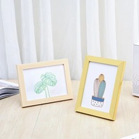 Venta caliente marco de fotos cuadrado pequeño de madera maciza Marco de pintura de tamaño personalizado fácil Simple para uso doméstico regalo de recuerdo amigos