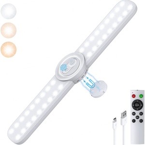 Lumière LED pour placard, rechargeable par USB, 3 couleurs, intensité réglable, éclairage intelligent pour la maison, détecteur de mouvement, lumière de placard avec télécommande - Product Image 1