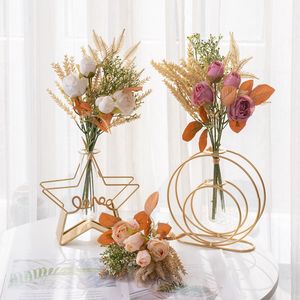 <span class=keywords><strong>Bouquet</strong></span> <span class=keywords><strong>de</strong></span> roses artificielles YC1006 <span class=keywords><strong>de</strong></span> 40 cm avec des accents d'herbe <span class=keywords><strong>de</strong></span> <span class=keywords><strong>blé</strong></span> pour la décoration florale <span class=keywords><strong>de</strong></span> table <span class=keywords><strong>de</strong></span> <span class=keywords><strong>mariage</strong></span> à domicile - Product Image 5
