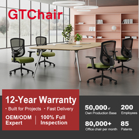 Chaise de bureau ergonomique en maille avec accoudoirs 3D, verrouillage d'inclinaison, siège pivotant en mousse moulée confortable – Vente directe usine de mobilier de bureau