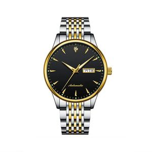 Montre mécanique en or Moissanite en gros, montres automatiques lumineuses pour hommes, montre-bracelet de luxe à double date, étanche - Product Image 3