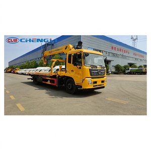 <span class=keywords><strong>Camion</strong></span> de dépannage à plateau Dongfeng Kinland 245HP 10 tonnes <span class=keywords><strong>avec</strong></span> grue à flèche 4 sections de 8 tonnes, pour le sauvetage routier (un tracteur, deux remorques) - Product Image 2