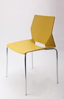 Chaise de salle à manger moderne en polypropylène, chaise empilable colorée pour café et restaurant
