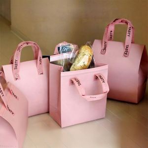 ถุงเก็บความร้อนแบบใช้แล้วทิ้งสำหรับส่งอาหาร ขนมเค้ก แบบไม่มีซิป  วัสดุไม่ถักทอ  ดีไซน์เรียบง่าย - Product Image 1