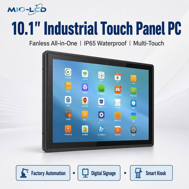 10.1 Inch Industrial Open Frame Optical Touch Screen Panel PC Intel I5 for Factory HMI Automation