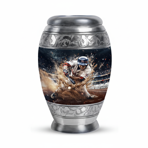 Urnas de béisbol de metal para cenizas humanas Hombre adulto para cenizas Urnas de entierro masculino para cenizas humanas adultas Mini urna de tamaño personalizado - Product Image 1