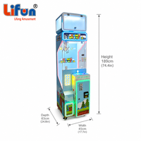 LIFUN Super Mega Mini Machine à griffes personnalisable avec éclairage LED, distributeur de prix, prise universelle pour divertissement familial