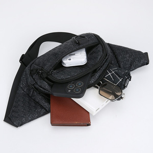 Men's Waist Bag Brown Black Solid Color Fashionable Chest Bag Everyday Outfits Summer 2026 - Product Image 4