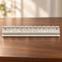 Ensemble de supports et poussoirs de mahjong en acrylique à motif coquillage, supports de tuiles de mahjong à bord ondulé festonné de 20 pouces pour le jeu de mahjong américain