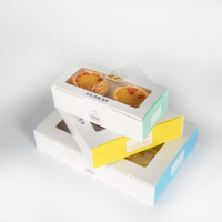 Scatola di carta rettangolare di Natale felice 2025 per torta nuovo stile torta torta torta scatola di cartone Kraft confezione regalo