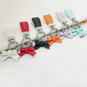 Wholesale New Fashion Butterfly Festival Car <b>Keychain</b> <b>Personality</b> Rhinestone Leather <b>Keychain</b> Cute Couple <b>Keychain</b> Gift - Product Image 1