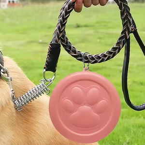 Ciotola ripiegabile ecologica per animali domestici interni/esterni eleganti alimentatori per cani pieghevoli acqua adorabile in Silicone portatile da viaggio in campeggio - Product Image 1