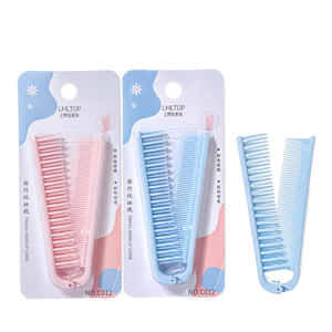 Cepillo de pelo plegable y portátil para viaje, herramienta profesional de belleza para el cabello, cepillo de plástico para masaje, C012, venta al por mayor - Product Image 1