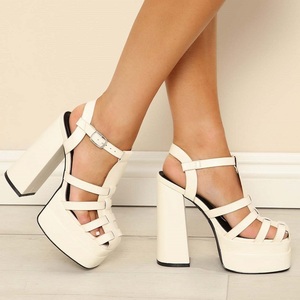 Soldes Exceptionnelles 2024 : Sandales à Talon Carré Épais et Plateforme pour Femme – Modèle Designer - Product Image 4