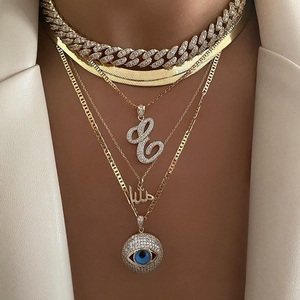 Micro pavimentado CZ Lucky Hamsa mano Cruz colgante collar para mujer para compromiso boda fiesta aniversario joyería turca mal - Product Image 6