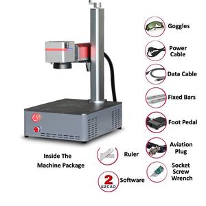 حاوية ألياف الليزر 50 واط النقش بالليزر مجوهرات الفولاذ المقاوم للصدأ اسم آلة وسم الكتابة - Product Image 3