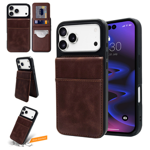 เคสหนังพับได้สุดหรู KINGSOUL พร้อมช่องใส่บัตร ป้องกันการกระแทกด้วยวัสดุ TPU+PC+หนัง สำหรับ iPhone 14/15/16/17 Pro Max (สไตล์อินเทรนด์) - Product Image 2