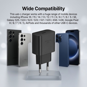Cantell 2026 Nouvel adaptateur de <span class=keywords><strong>chargeur</strong></span> rapide PD de 25 W de taille réduite, <span class=keywords><strong>chargeur</strong></span> USB C 25 W avec prise US EU UK KR pour Samsung S25 S24 S23 S22 <span class=keywords><strong>S21</strong></span> - Product Image 6