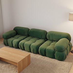 أريكة ماريو القطاعية العصرية ذات التصميم المميز، مصنوعة من القماش، مناسبة لغرفة المعيشة الحديثة والشقق الصغيرة وغرف النوم، مزدوجة صغيرة الحجم - Product Image 2