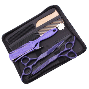 AQIABI Japan taglio capelli inox forbici 5.5 "6" forbici da barbiere affilato pettine per diradamento cesoie A1010 parrucchiere - Product Image 5
