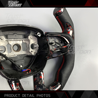 Volant de direction en fibre de carbone forgée rouge personnalisé, style F1-Sport pour Dodge Charger & Challenger SRT RT Hellcat 2019-2023