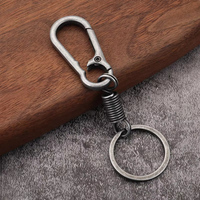 Nouvelle personnalité ressort bobine porte-clés mousqueton boucle porte-clés Anti-perte crochet d'escalade voiture porte-clés accessoires cadeau