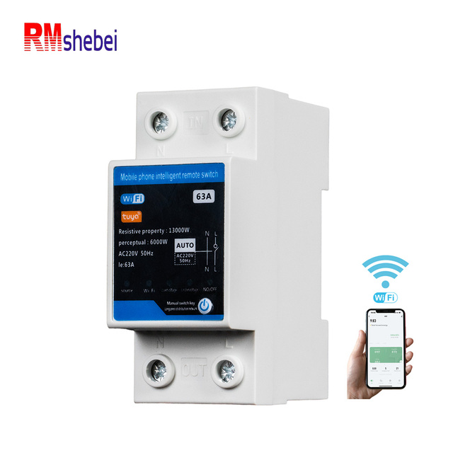 Smart Home Products & Devices 63A 2P WIFI Smart Circuit Breaker Smart Recurring Timer App Remote Control Mobile Phone