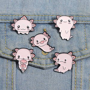 Dieren Broche Grappig Roze Schattige Salamander Metalen Badge Kleine Gift Groothandel Broches Voor Kleding Reversspeldjes En Badges Pet Pin - Product Image 1