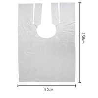 Capa Desechable Impermeable para Cortar el Cabello, para Peluquería, Coloración, Tinte, Permanente y Uso General