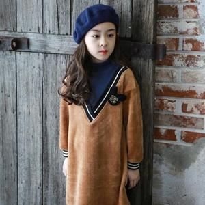 Vestidos Hanbok Coreanos OEM para Niñas, Estilo Casual de Otoño, Elegantes y Sencillos, Hasta la Rodilla, Manga Larga, Poliéster/Algodón - Product Image 1