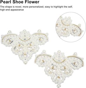 Lot de fleurs de chaussures en perles, strass thermocollants, patchs en perles, badges, appliques, accessoires d'embellissement élégants pour mariages, fêtes, sacs et chaussures - Product Image 5