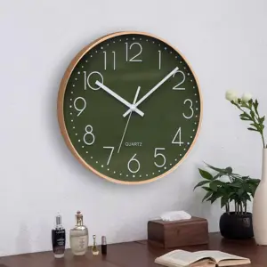 Vendita calda personalizzato moderno rotondo a buon mercato promozione plastica orologio da parete decorazioni per la casa