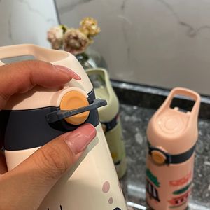 חמוד יפה עיצוב שחרור 460ml נירוסטה ילדים ואקום נייד כוס ישר שתיית כוס עם קש לילדים (VC046C) - Product Image 6
